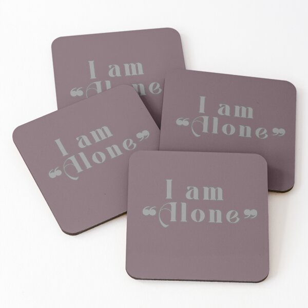 Item preview, Dusty Purple Tulip Floral Pattern | Solitude Quote ❝I am Alone❞ designed and sold by ​Jyoti Digital Artist.