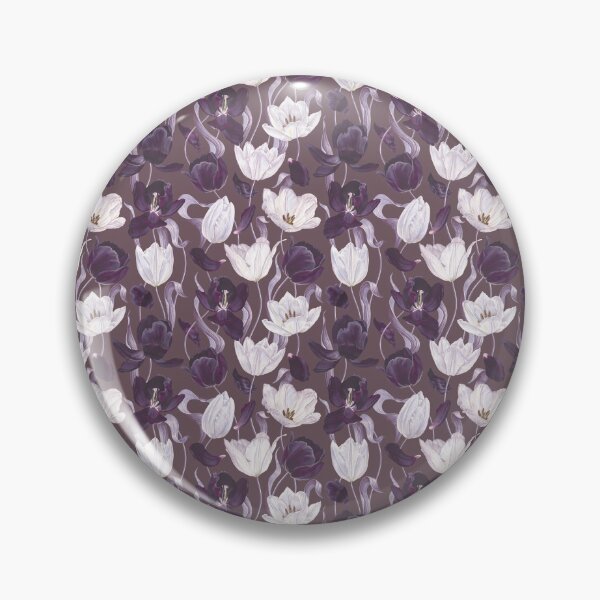 Item preview, Dusty Purple Tulip Floral Pattern | Solitude Quote ❝I am Alone❞ designed and sold by ​Jyoti Digital Artist.