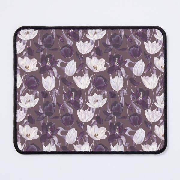 Item preview, Dusty Purple Tulip Floral Pattern | Solitude Quote ❝I am Alone❞ designed and sold by Jyoti Digital Artist.
