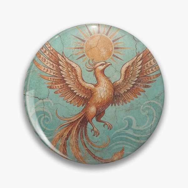 Item preview, Ancient Roman Phoenix Fresco - Mythological Bird Art designed and sold by codex antique.