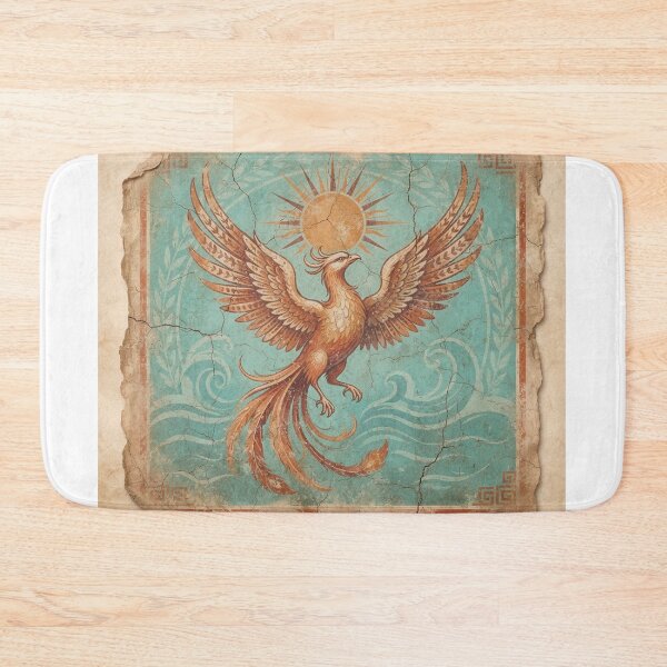 Item preview, Ancient Roman Phoenix Fresco - Mythological Bird Art designed and sold by codex antique.