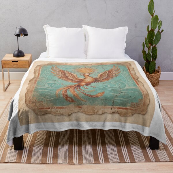 Item preview, Ancient Roman Phoenix Fresco - Mythological Bird Art designed and sold by codex antique.