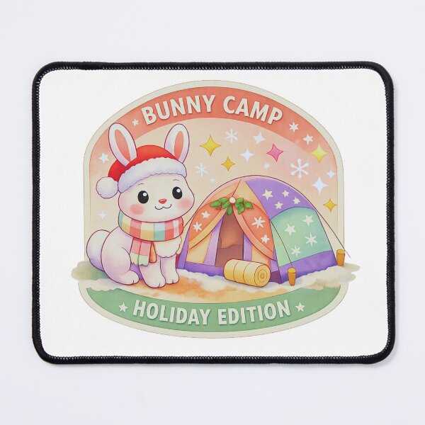 Item preview, Bunny Camp Holiday Edition Pastel Outdoor Adventure designed and sold by GabeMountainArt.