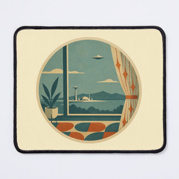 Item preview, Retro UFO – Outside My Window designed and sold by mellow-koko.