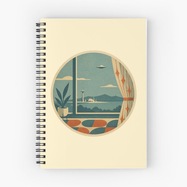 Item preview, Retro UFO – Outside My Window designed and sold by mellow-koko.