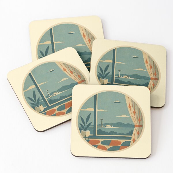 Item preview, Retro UFO – Outside My Window designed and sold by mellow-koko.