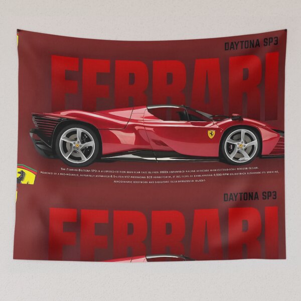 Item preview, Ferrari Daytona SP3 Red Supercar Racing Wall Art designed and sold by PrimeRacer.