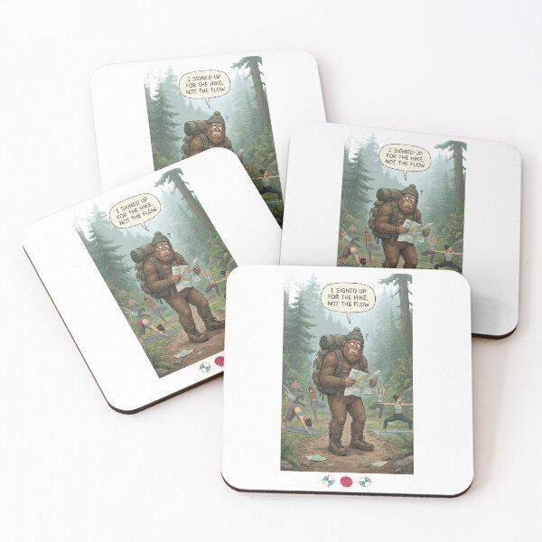 Item preview, I Signed Up for the Hike, Not the Flow - Funny Bigfoot Trail Yoga Comic Design designed and sold by Whimsy Trail Co.