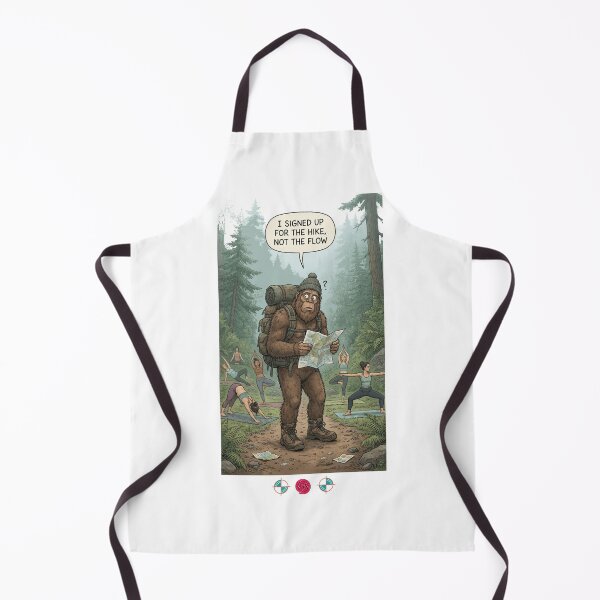 Item preview, I Signed Up for the Hike, Not the Flow - Funny Bigfoot Trail Yoga Comic Design designed and sold by Whimsy Trail Co.
