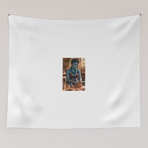 Item preview, Blue Skin Figure in Terracotta Setting designed and sold by CathryneDelamort.