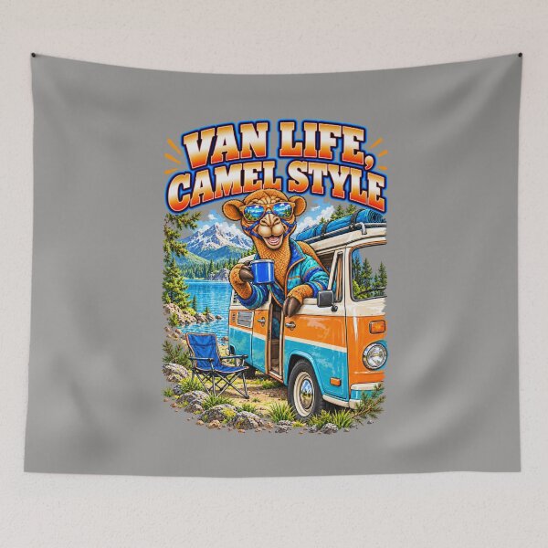 Item preview, Campervan Adventure Camel – Funny Camel T-Shirt – Funny Camel T-Shirt Animal Graphic Camel T-Shirt designed and sold by Camel & Quirk.