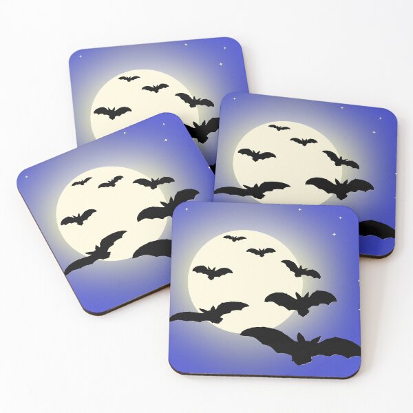 Item preview, Flock of Bats in Full Moon - Spooky Halloween Night Digital Art designed and sold by ArtisticJump.