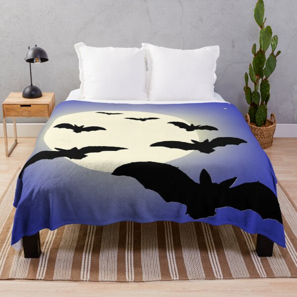 Item preview, Flock of Bats in Full Moon - Spooky Halloween Night Digital Art designed and sold by ArtisticJump.