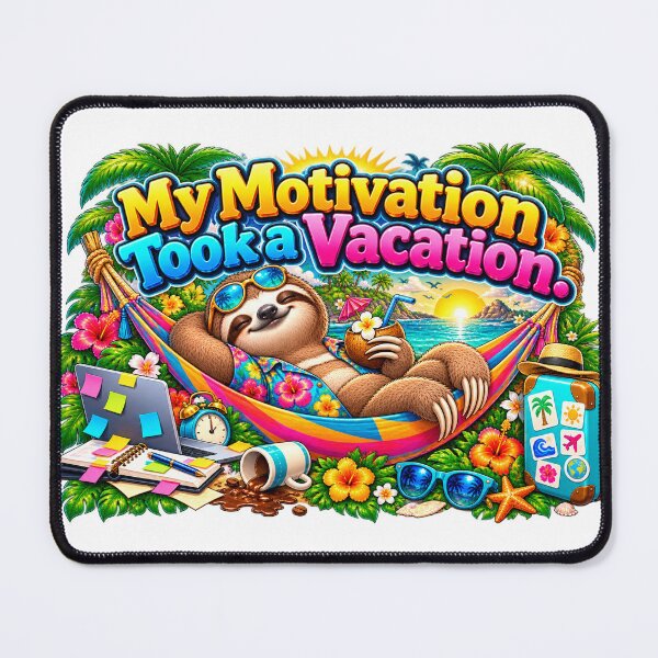 Item preview, My Motivation Took a Vacation. designed and sold by New Wave Artworks & Odds &Ends.