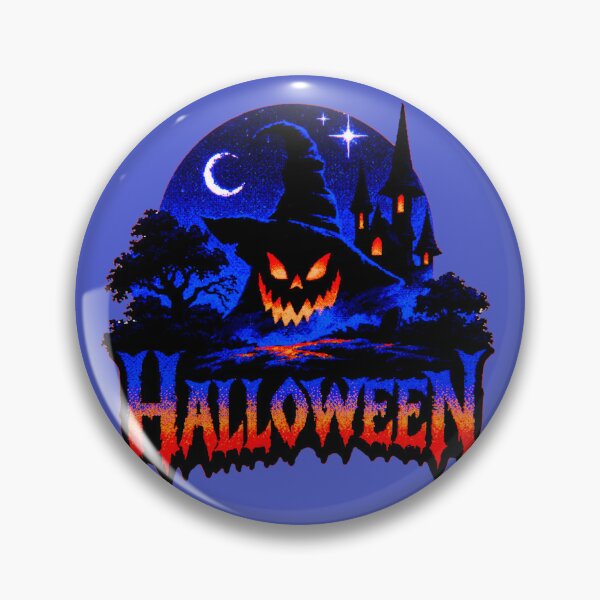 Item preview, Spooky Halloween Night Haunted House Neon Glow designed and sold by MythicMood.