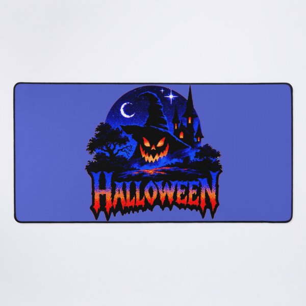 Item preview, Spooky Halloween Night Haunted House Neon Glow designed and sold by MythicMood.