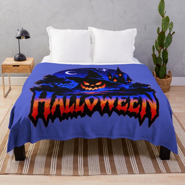 Item preview, Spooky Halloween Night Haunted House Neon Glow designed and sold by MythicMood.