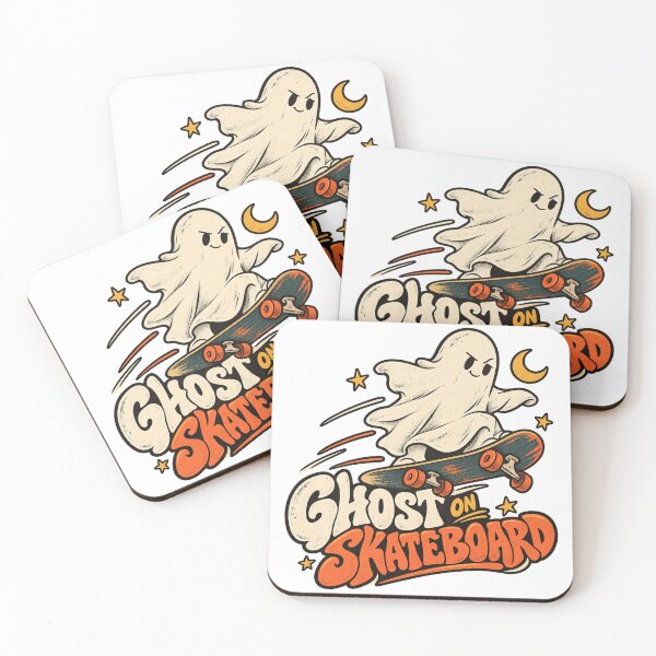 Item preview, Ghost Skateboard T-Shirt – Spooky Ride designed and sold by OFFSHIFT1.