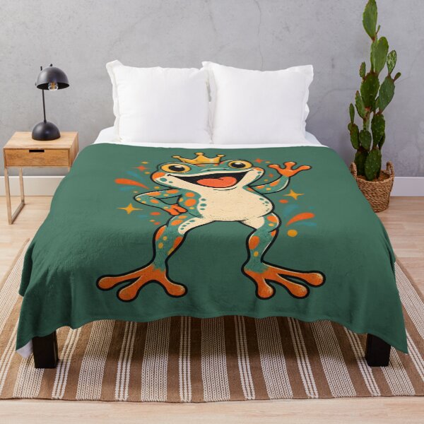 Item preview, Retro Crowned Frog designed and sold by AwesomeBeyondLimits.