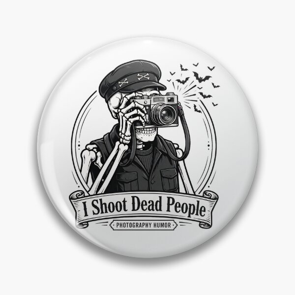 Item preview, I Shoot Dead People Skeleton Photographer Camera Halloween designed and sold by Moad Fahim.
