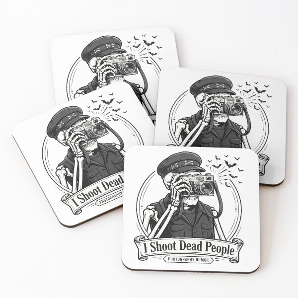 Item preview, I Shoot Dead People Skeleton Photographer Camera Halloween designed and sold by Moad Fahim.