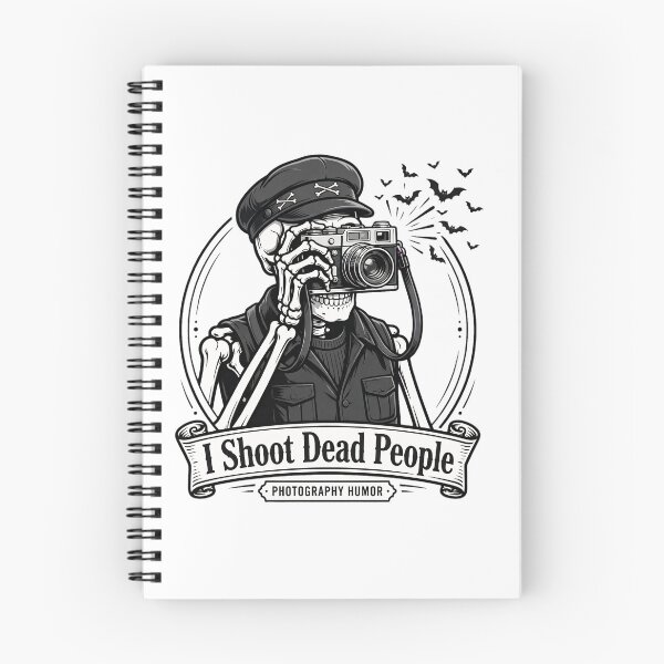 Item preview, I Shoot Dead People Skeleton Photographer Camera Halloween designed and sold by Moad Fahim.