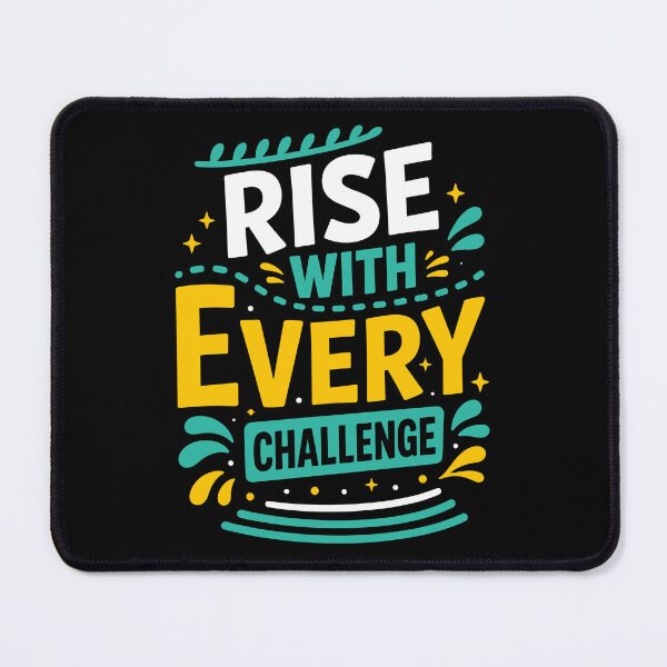 Item preview, Rise With Every Challenge Motivational Resilience Typography T-Shirt designed and sold by rejowan-arts.