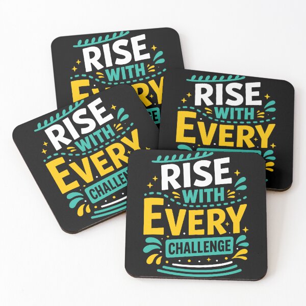 Item preview, Rise With Every Challenge Motivational Resilience Typography T-Shirt designed and sold by rejowan-arts.