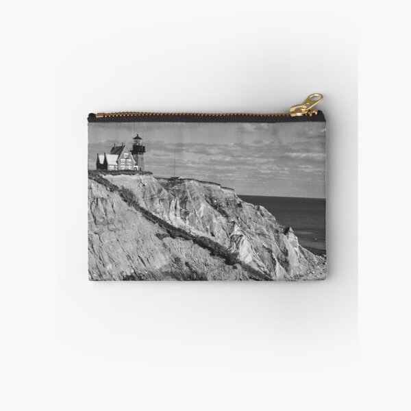 Item preview, Southeast Lighthouse, Monhegan Bluffs, Block Island, Rhode Island Atlantic Ocean seascape black and white photograph designed and sold by Astrid Arkhangelsky.