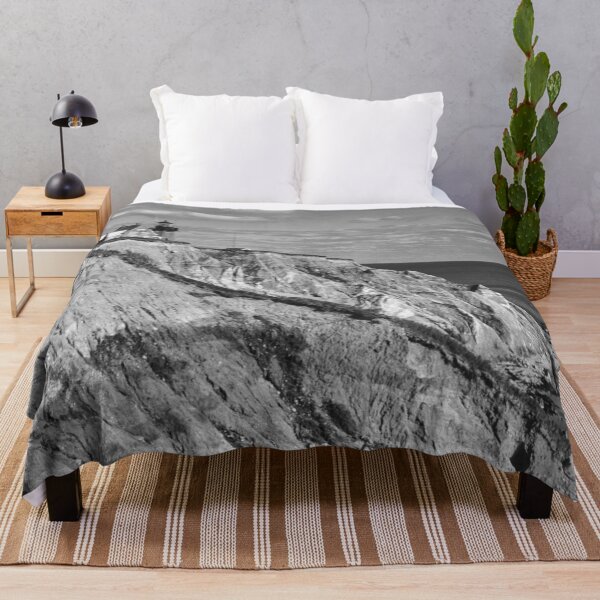 Item preview, Southeast Lighthouse, Monhegan Bluffs, Block Island, Rhode Island Atlantic Ocean seascape black and white photograph designed and sold by Astrid Arkhangelsky.