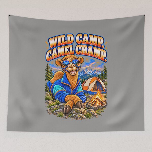 Item preview, Wild Camp. Camel Champ – Funny Camel Camping T-Shirt – Funny Camel T-Shirt Animal Graphic Camel T-Shirt designed and sold by Camel & Quirk.