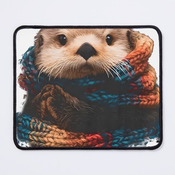 Item preview, sea otter in knit scarf designed and sold by PhiloDoh.