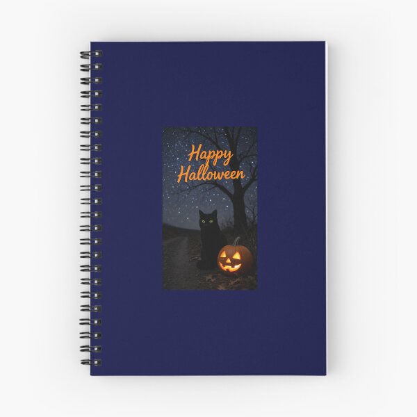 Item preview, Happy Halloween Black Cat With Pumpkin 1 designed and sold by WizardsCove.