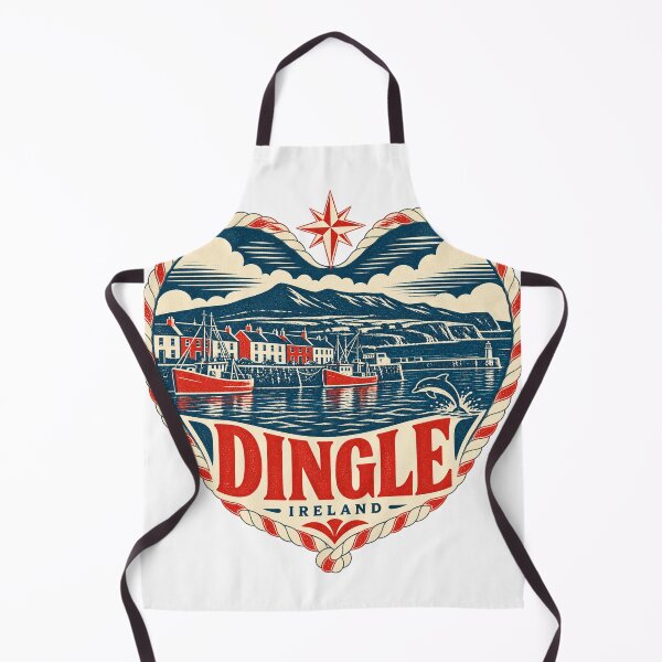 Item preview, Dingle Ireland Travel Souvenir Nautical Woodcut Heart designed and sold by VisualArtsOasis.