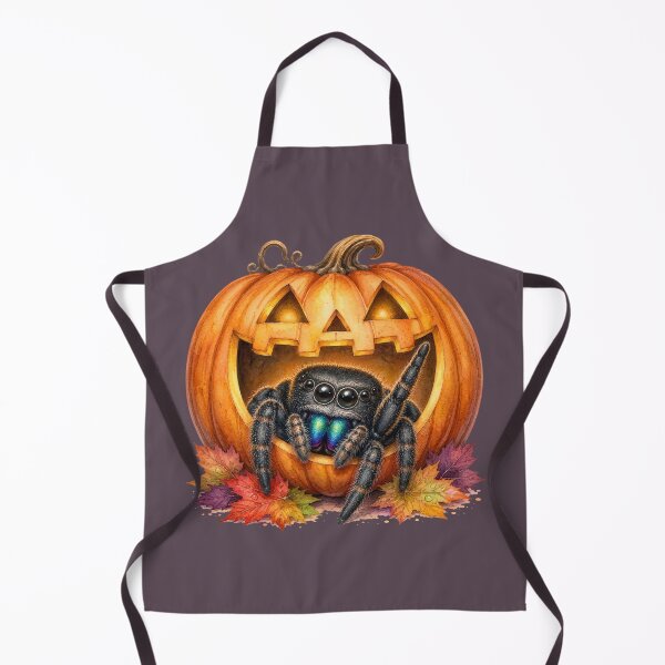 Item preview, Cute Jumping Spider in Halloween Pumpkin designed and sold by Spark & Shadow.