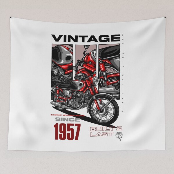 Item preview, Vintage Motorcycle Bikers Motorbike Birthday 1957 designed and sold by JRRTs.