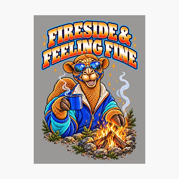 Item preview, Campfire Camel – Funny Camel Camping T-Shirt – Funny Camel T-Shirt Animal Graphic Camel T-Shirt designed and sold by Camel & Quirk.