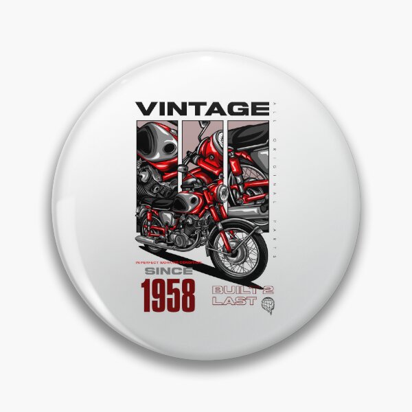 Item preview, Vintage Motorcycle Bikers Motorbike Birthday 1958 designed and sold by JRRTs.