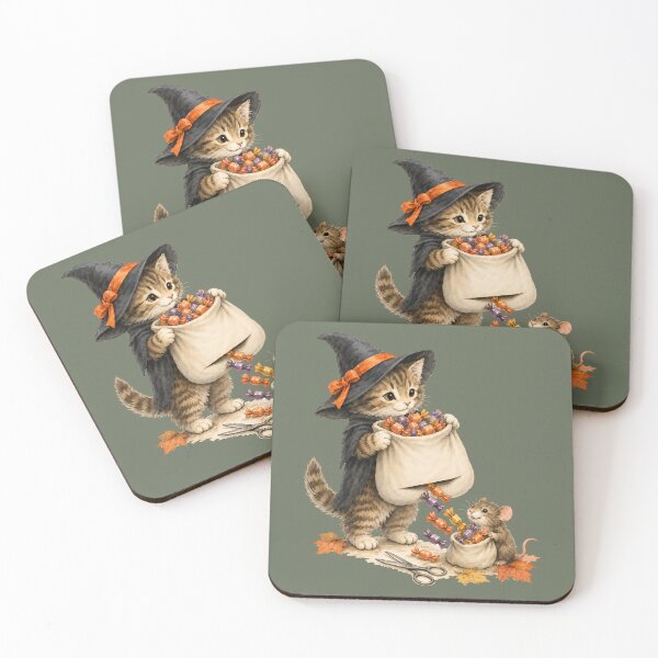 Item preview, Sneaky Mouse and Witch Cat Halloween Sweets designed and sold by Spark & Shadow.