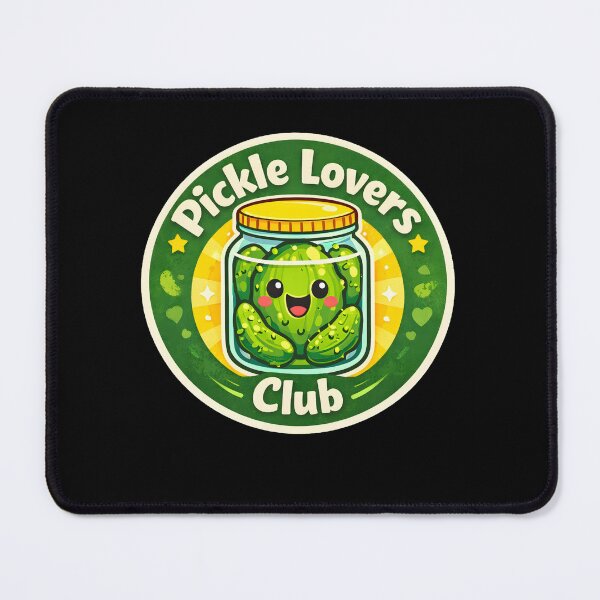 Item preview, Pickle Lovers Club – Cute Pickle Jar Cartoon | Funny Pickle Lover Sticker & T-Shirt designed and sold by Basma Designs | Retro, Kawaii Shirts & Stickers.