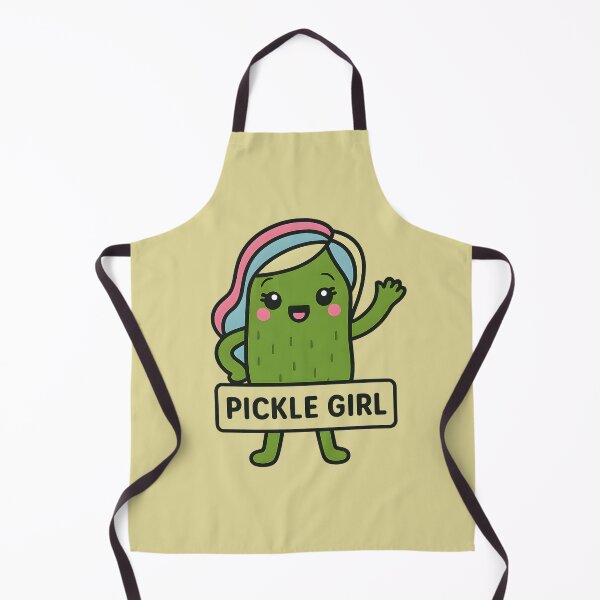 Item preview, Cute Pickle Girl Cartoon – Funny Pickle Lover Design, Kawaii Pickle Character Sticker, Pickle Lover Gift designed and sold by Basma Designs | Retro, Kawaii Shirts & Stickers.