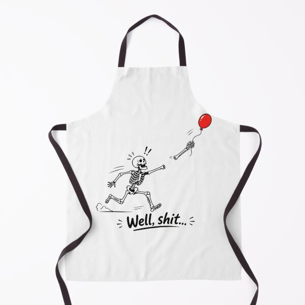 Item preview, Well Shit Funny Skeleton Flying Balloon Detached Arm Halloween Meme designed and sold by Moad Fahim.