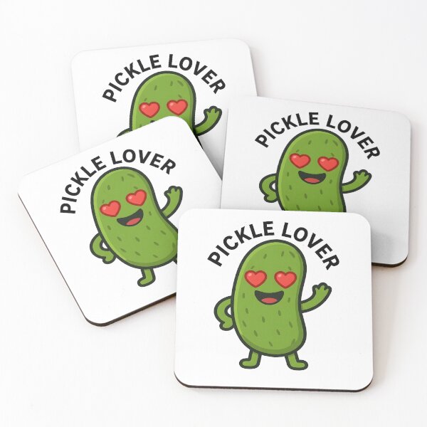 Item preview, Pickle Lover Funny Design – Cute Pickle Cartoon With Heart Eyes, Funny Food Meme Sticker, Pickle Lover Gift designed and sold by Basma Designs | Retro, Kawaii Shirts & Stickers.