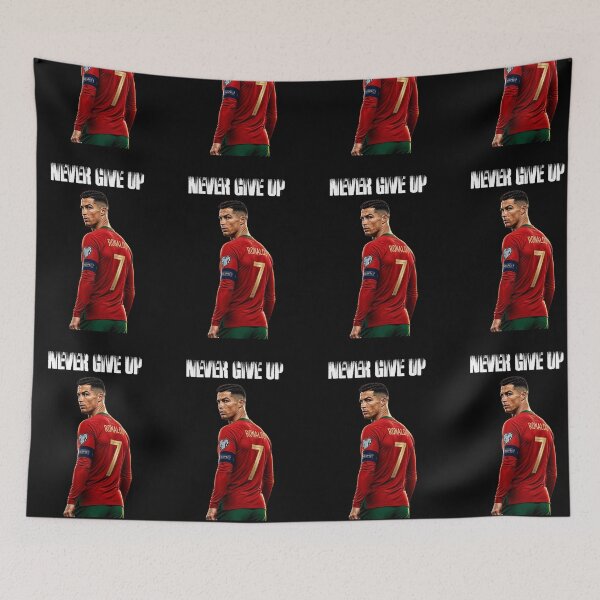 Item preview, Never Give Up Inspiring Motivational and Inspirational Gym Quotes Fitness Motivation Cristiano Ronaldo Celebration Portrait Famous Quotes designed and sold by Matt_Smith.