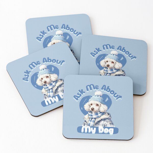 Item preview, Ask Me About My Dog – Cozy Winter Poodle designed and sold by AwesomeBeyondLimits.