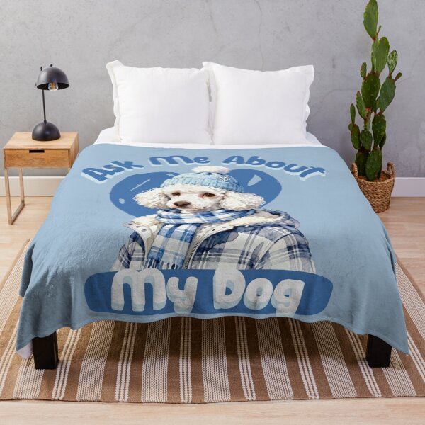 Item preview, Ask Me About My Dog – Cozy Winter Poodle designed and sold by AwesomeBeyondLimits.