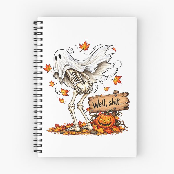 Item preview, Funny Skeleton Halloween Well Shit Halloween Dark Humor designed and sold by Thread&Fable.