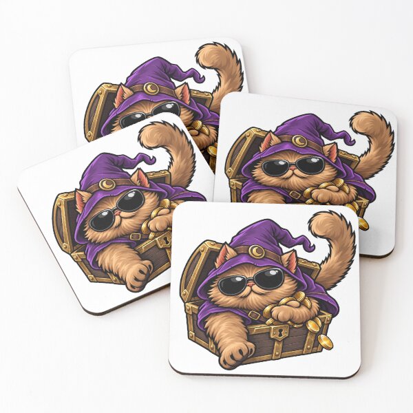 Item preview, Treasure Chest Wizard Cat designed and sold by OPanshop.
