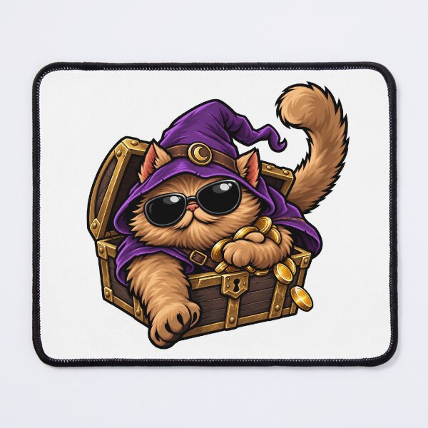 Item preview, Treasure Chest Wizard Cat designed and sold by OPanshop.
