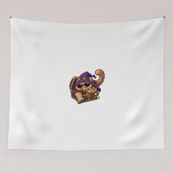 Item preview, Treasure Chest Wizard Cat designed and sold by OPanshop.
